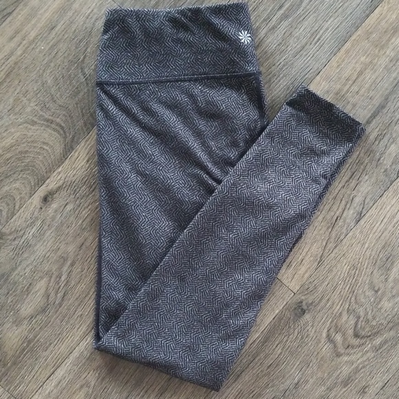 Athleta | Gray Geometric Swirl Chatarunga Tights S - Picture 6 of 7